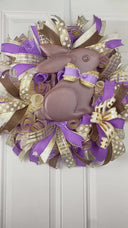 Elegant Chocolate Bunny Wreath, Easter, Spring Decor
