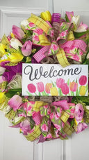 Spring Wreath, Tulip, Summer Everyday Farmhouse Decor, Floral