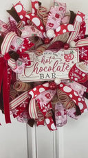 Hot Chocolate Bar Wreath: Winter Velvet Cocoa Decor