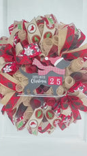 Dog Christmas Wreath: Farmhouse Buffalo Plaid Countdown