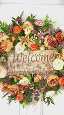 Everyday Floral Peony-Ranunculus Wreath- Spring - Fall!