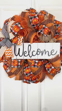 Fall Wreath, Welcome, Farmhouse Pumpkin Spice Jesus Christ, Christian Wreath, Thanksgiving Decor, Mesh Wreath