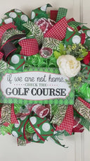 Golf Course Handmade Wreath, Sports Decor, Gift for Dad