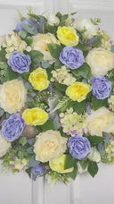 Peony Hydrangea Wreath: Spring Floral Front Door Decor