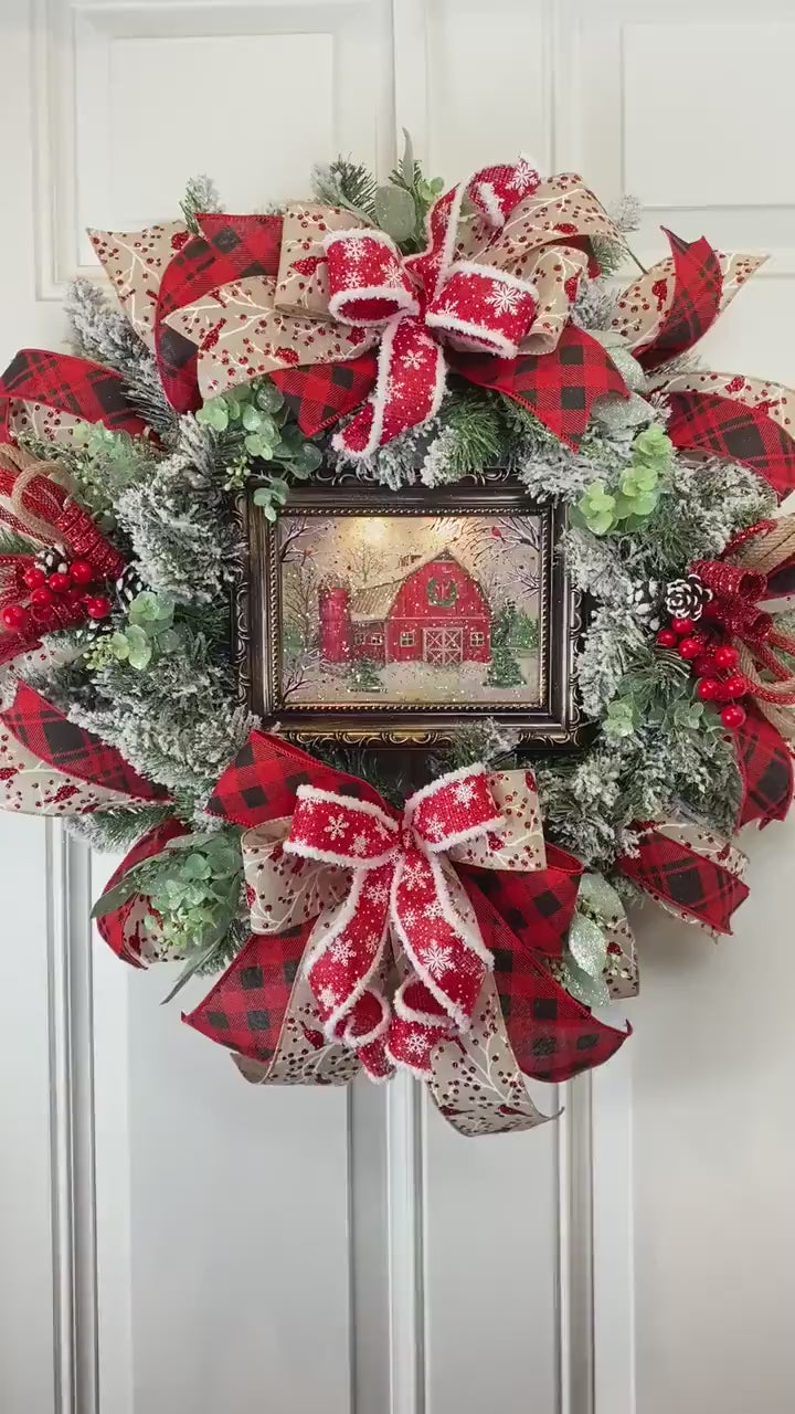 Christmas Snow Globe, Farmhouse Wreath Sign, Snowglobe