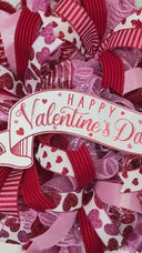 Elegant Valentine Wreath - Romantic Door Decor for Lovebirds