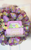 Farmhouse Easter Egg Wreath: Pastel Truck Spring Decor