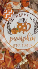 Large Fall Wreath, Pumpkin Spice, Traditional Autumn