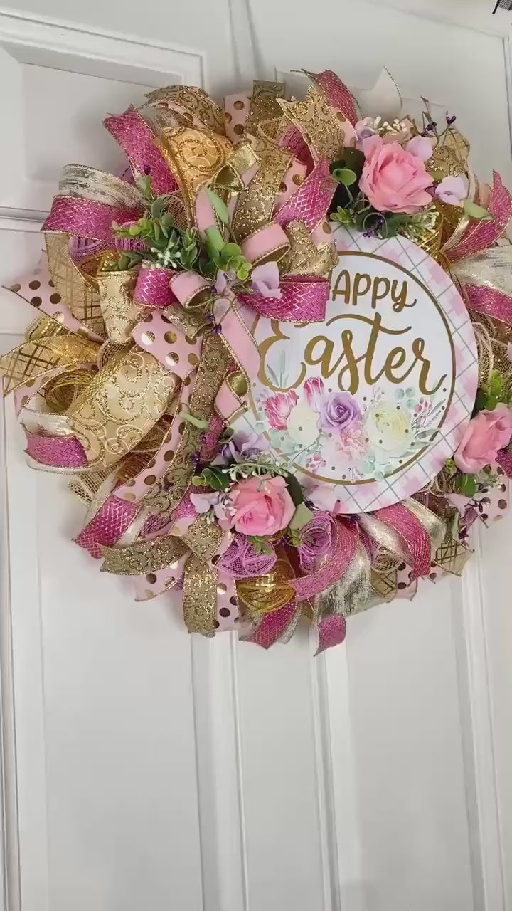 Valentine Heart Wreath, Pink and  Gold   Cupcake Ornament Wreath, Candy Land theme, Christmas