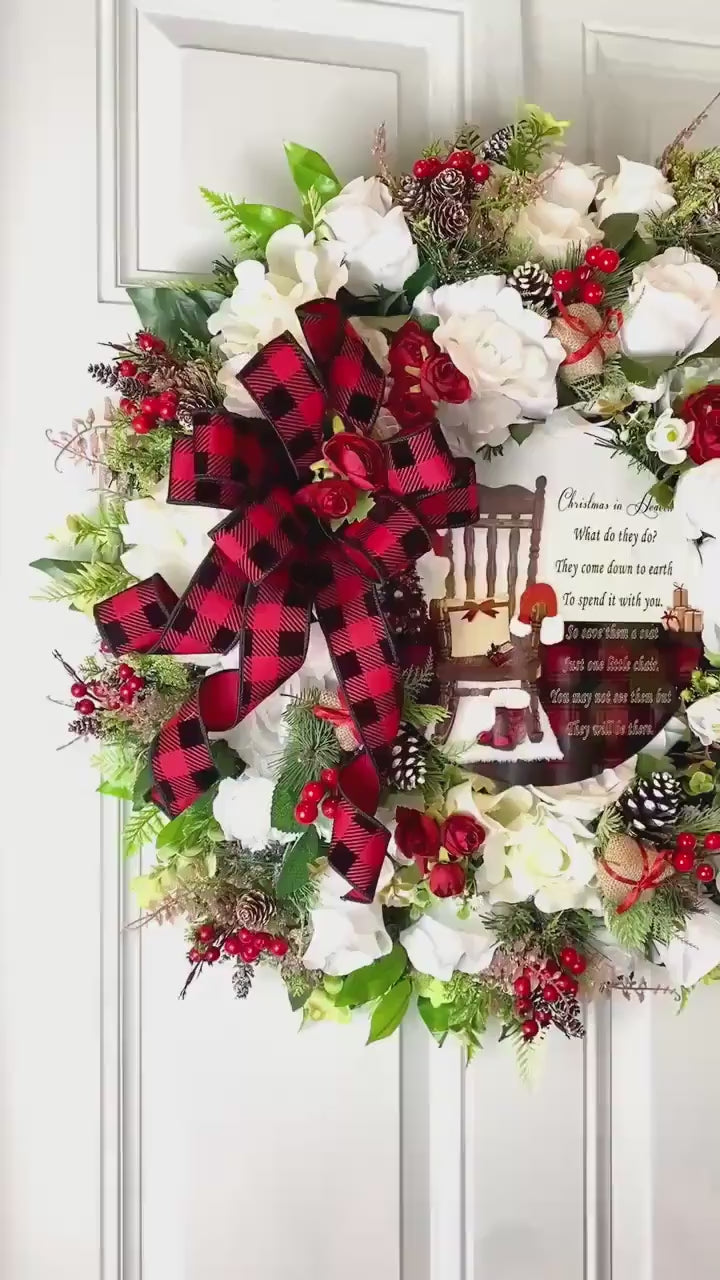 Christmas in Heaven Wreath, Memorial Wreath