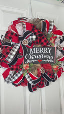 Buffalo Check Merry Christmas Wreath