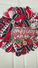 Buffalo Check Christmas Wreath: Cozy Winter Holiday Decor