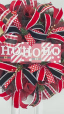 Christmas Wreath, Traditional holiday decor, Red and Gold Wreath, Holiday Porch Decor