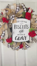 Everyday Wreath, Farmhouse Geranium Summer, Geranium Front Door, Geranium Farmhouse, biscuits and gravy