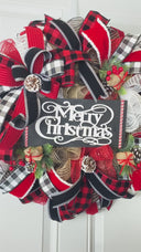 Buffalo Check Merry Christmas Wreath