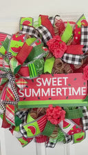 Watermelon Wreath, Summer Front Door Wreath, Kitchen Wreath, Spring Wreath for front door